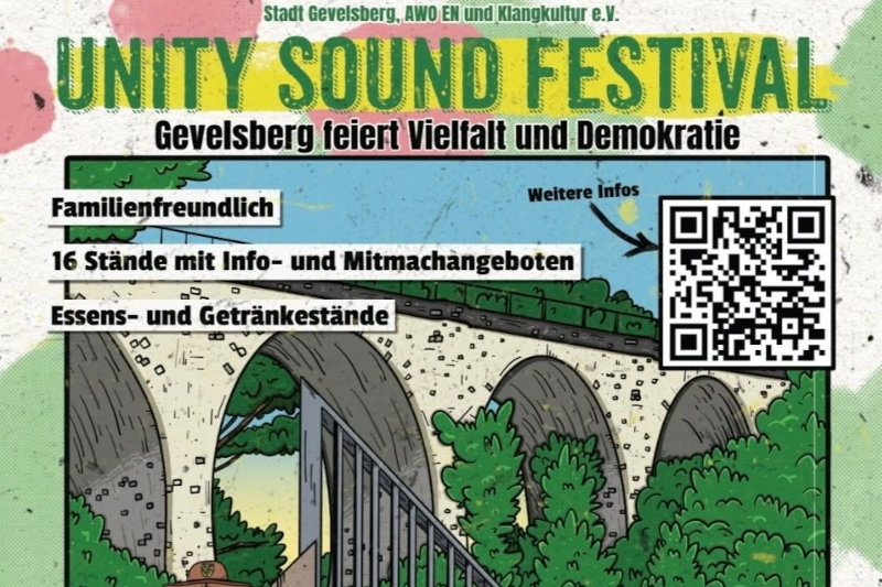 Infostand beim Unity Sound Festival in Gevelsberg am Ennepebogen